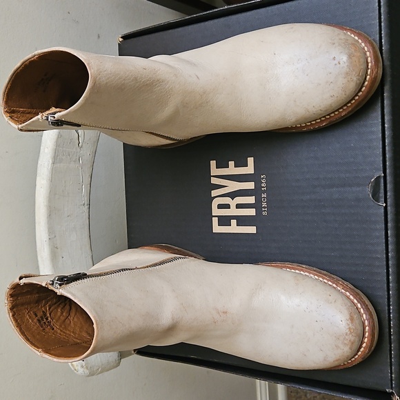 Frye Shoes - Frye Veronica Inside Zip Distressed Midcalf  Boots 8.5